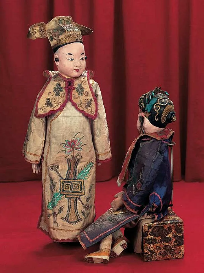 Ancient Chinese paper mâché doll