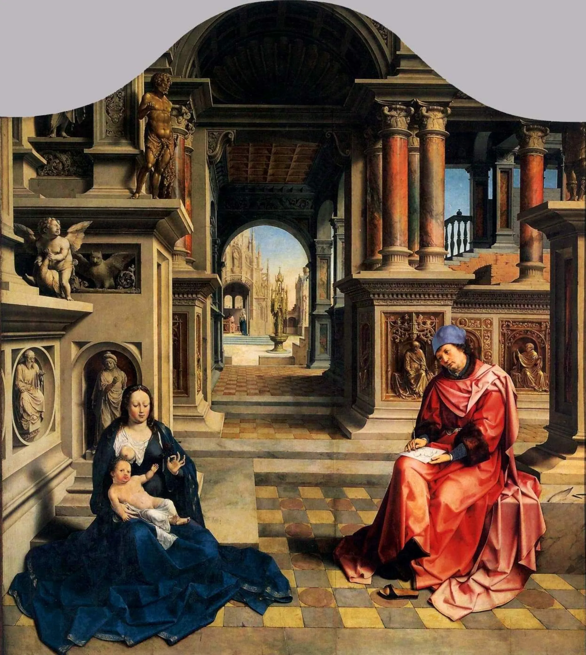 Saint Luke Drawing the Virgin by Gossaert