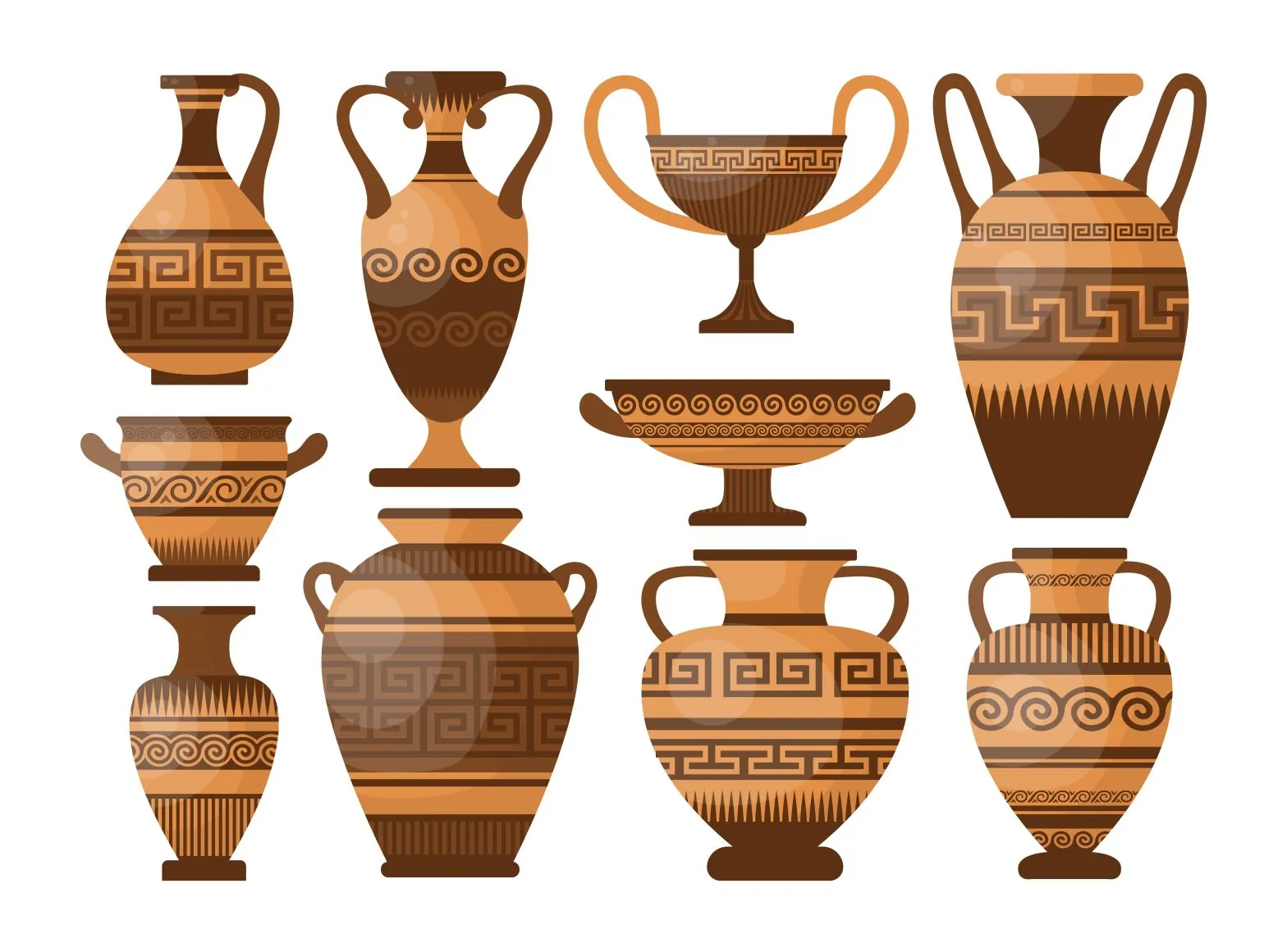 Classical Greek vessel forms and registers