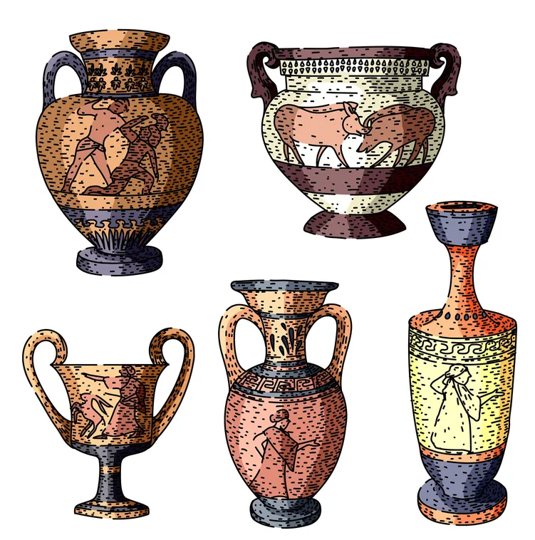 Classical Greek vessel forms and registers