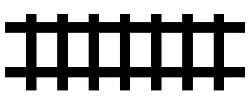 Overhead diagram of railroad track